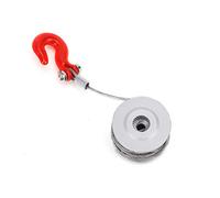 AMONIDA 25T Servo Winch Roller Sturdy Aluminum Upgrade Accessory for RC Crawler Vehicles Silver Red 1.5 X 2 X 1.5cm Piece (Silver Red)