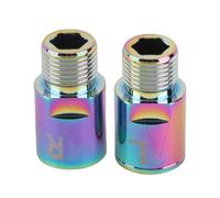 AMONIDA 2Pcs Bike Pedal Extension Shaft Premium Ti Alloy Protective Design for Comfortable Riding Experience (Multicolor)