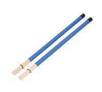 AMONIDA 2Pcs Drum Brush Set Premium Bamboo for Easy Percussion and Comfy Playing Ideal for Drummers and Jazz Enthusiasts (Blue)