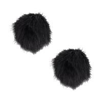 AMONIDA 2PCS Mic Pop Filter Ambient Noise Reduction Windscreen, Improve Sound Quality with Furry Mic Cover, for Rode Wireless Go II, Noise Reduction (Black)