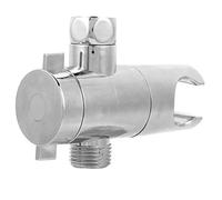 AMONIDA 3 Way Shower Diverter Valve, Chrome Plated Bath Shower Valve, Accessory Holder with Head Holder Design, Ideal for Garden Hose, Water Filter, Sprayer, Faucet & Accessories, (Interface 2)