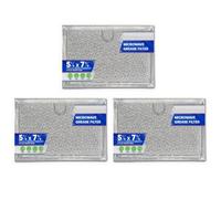 AMONIDA 3pcs Aluminum Microwave Grease Filter Replacement Effective Grease (7.64x5.12in Fit for WB06X10309)