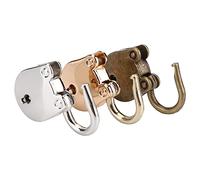 AMONIDA 3Pcs Antique Bear Padlock Set, Metal Notebook Diary Jewelry Box Lock, Skeleton Key Lock Set in Silver, Gold & Bronze, for Collectible Gift Safety