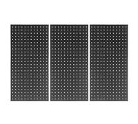 AMONIDA 3Pcs Metal Pegboard Panels, 24x12inch Black Pegboard Wall Organizer, Modular Peg Board Tool Organizer Boards for Wall Garage Workbench