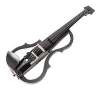 AMONIDA 4/4 Electric Silent Violin Lightweight with Built-in Pickup for Performance and Practice Carbon Fiber Black