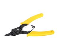 AMONIDA 4 in 1 Ergonomic Circlip Snap Ring Pliers for Straight/Curved Inner and Outer Clips with 3pcs Circlips, Durable Plastic Handle for Comfort, Handy Tool for Mechanics