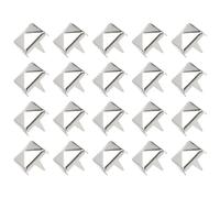 AMONIDA 400 Sets Spike Studs Premium Brass Rivets Easy Install for Leathercraft Bags Coats Shoes 4MM-7MM Gold Silver Gun Color Bronze (Silver #17)