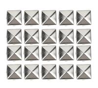 AMONIDA 400 Sets Spike Studs Premium Brass Rivets Easy Install for Leathercraft Bags Coats Shoes 4MM-7MM Gold Silver Gun Color Bronze (Silver #15)