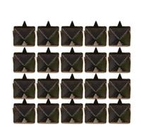 AMONIDA 400 Sets Spike Studs Premium Brass Rivets Easy Install for Leathercraft Bags Coats Shoes 4MM-7MM Gold Silver Gun Color Bronze (Bronze #23)