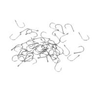 AMONIDA 50Pcs Durable High Carbon Steel Fishing Hook with Hole for Big Fish Catching Outdoor Activity (8#)