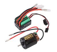 AMONIDA 540 Brushed Motor with 65A ESC High Efficiency for RC Cars Black 2 Units Practical Power Combo (45T)