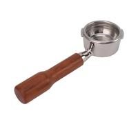 AMONIDA 58mm Coffee Bottomless Portafilter with Double Ear Design Solid Wood Handle for Machines Durable Material (Style 1)