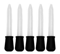 AMONIDA 5ml Transfer Pipettes Flexible Silicone Droppers Easy Cleaning for DIY Crafts and Food Decoration Set of 5 (Black)
