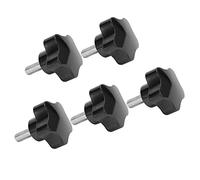 AMONIDA 5Pcs Five-Star Knob Bolt with Durable Plastic Handle for Mechanical Equipment Installation