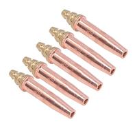 AMONIDA 5PCS Gas Welding Nozzles High Efficiency Cutting Tips for Industrial Machinery Brass Copper Material (G03-6#)