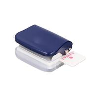 AMONIDA 6-Hole Dark Blue Portable Small Planner Hole Puncher for A4 A5 B5 Paper Organization