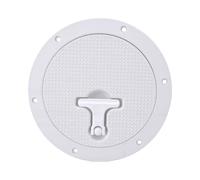 AMONIDA 6 Inch Round Marine Deck Plate, Non Slip Design | Water resistant, Suitable for yachts, Durable material, Efficient inspection access