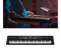 AMONIDA 61 Key Keyboard Piano Instrument with USB Cable Microphone Stand 16 Tones 6 Rhythms Teaching Function for Kids Beginners
