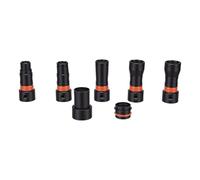 AMONIDA 7 Pcs Dust Collection Hose Adapter Kit, 360 Degree Rotating Vacuum Hose Adapter, Woodworking Power Tool Connector with Exhaust Valve Control, Ideal for Sanders & 1.25 Inch Vacuum