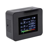 AMONIDA 8 in 1 Indoor Air Quality Meter Portable CO2 Detector for Home and Office Use with Alarm Function (Black)