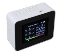 AMONIDA 8 in 1 Indoor Air Quality Meter Portable CO2 Detector for Home and Office Use with Alarm Function (White)