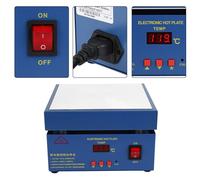AMONIDA 800W LED Digital Heating Station with Built-in CPU Control 200x200mm Aluminum Alloy Plate for PCB Soldering SMD Rework (UK Plug)