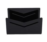 AMONIDA Acrylic Desktop Mail Holder, Envelope Stand, Mail Sorter with Lightweight Shatterproof Scratch Proof, Ideal for Home Office School, 6.0x2.6x3.9inch (Black)