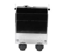 AMONIDA Acrylic Fish Tank Overflow Box, Self Start Siphon Device, Hang On Overflow System with Guide Comb & Movable Cover, Ideal for Aquarium