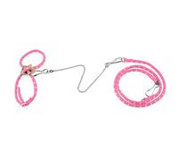 AMONIDA Adjustable Pet Hamster Harness with Bell for Safe Walking Small Rats and Mice - Ultra-Soft Cotton Material (Pink)