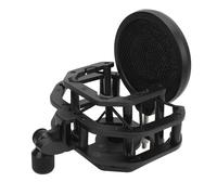 AMONIDA Adjustable Professional Microphone Shock Mount Filter for Neumann U87 Clear Voice Studio Recording Mic Holder Pack