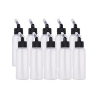 AMONIDA Airbrush Paint Bottle 65ml, Durable Empty Plastic Jars with Steel Balls for Efficient Mixing, 10pcs Set for Artists, PP Material (#3)