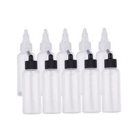 AMONIDA Airbrush Paint Bottle 65ml, Durable Empty Plastic Jars with Steel Balls for Efficient Mixing, 10pcs Set for Artists, PP Material (#1)