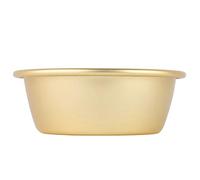 AMONIDA Aluminum Korean Noodle Pot with Beautiful Handmade Design, Rust-Free and Easy to, Double Handle for Comfortable Use, Suitable for Noodles, Yellow Color, 6.5 Quart (#2)