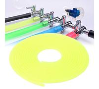 AMONIDA Aquarium Air Pump Tube Soft Silicone Oxygen Hose for Fish Tank Use 5m Long Thick Flexible Safe for Fresh and Salt Water (Yellow)