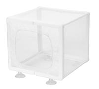 AMONIDA Aquarium Fish Breeder Box Durable Incubator for Small Fish Fry Hatchery Isolation Tank for Pairing Reproduction Plastic+Gauze 10.3 X 5.9 X 5.9in (S 48x20x57in)