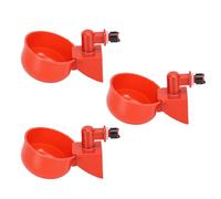 AMONIDA Automatic Chicken Waterer Cups Durable Poultry Water Feeder Kit with Electric Drill Bit for Duck Goose Turkey, 10PCS Set for Backyard Coops and Commercial Farms (10PCS Cups and Drill Bit)