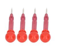 AMONIDA Automatic Hole Puncher Durable Center Punch Set for Metal Wood 5in for Machine Maintenance, 4pcs High Speed Steel Center Punch Kit for All Repairs (Red)