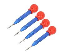 AMONIDA Automatic Hole Puncher Durable Center Punch Set for Metal Wood 5in for Machine Maintenance, 4pcs High Speed Steel Center Punch Kit for All Repairs (Blue)
