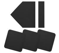 AMONIDA Baseball Bases Set Lightweight Rubber for Youth Training 1 Home Plate 3 Bases Pitching Rubber 2mm Thick (Black)