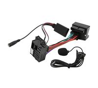 AMONIDA Bluetooth AUX IN Cable Wireless Adapter Fit for Citroen C2 C3 C4 with Mic Music Streaming Plug and Play ABS Metal (With power adapter cable)