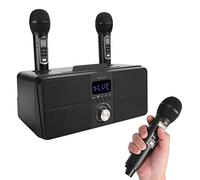 AMONIDA Bluetooth Speaker with 2x15W Stereo Sound and KTV Mode for Wireless Karaoke and Music Playback, Built-in 3000mAh Battery (Black)