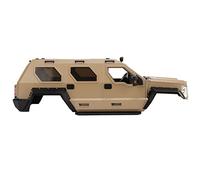 AMONIDA Body Shell, Plastic Durable RC Car Shell, Molded Transparent Windows with Light Cups Interior Cab Grille Mudguard, Ideal for 1/10 RC Axial SCX10 324mm Wheelbase
