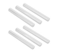 AMONIDA Borosilicate Glass Tube, 6pcs Clear High Temperature Glass Blowing Tubes, 10cm Length 12mm OD 8mm ID 2mm Thick with Brush, Ideal for Laboratory DIY Drinking Straws