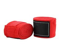 AMONIDA Boxing Cotton Wraps, Breathable 2Pcs Hand Bandages for Martial Arts & Daily Training - 2.5m Elastic Fabric (Red)