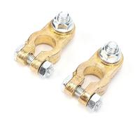 AMONIDA Brass Battery Terminal Connector Durable Universal Top Post Positive Negative for Car RV Marine Boat, 2 X Battery Terminal Connectors