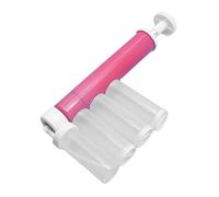 AMONIDA Cake Airbrush Sprayer for Bakery Decoration Even Spraying Manual Tool for Home Bakers PP Plastic Telescopic Rod 5.71in Gun Drum 9.45in 3 X Nozzle (Hot Red)