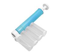 AMONIDA Cake Airbrush Sprayer for Bakery Decoration Even Spraying Manual Tool for Home Bakers PP Plastic Telescopic Rod 5.71in Gun Drum 9.45in 3 X Nozzle (Light Blue)