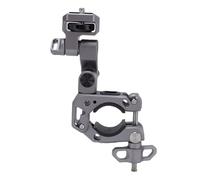 AMONIDA Camera Clamp Mount, Compatible with Action Cameras | 360 Ball Head 2 Axis Damping Vibration Control, CNC Aluminum Alloy 18-39mm Clamp, Cycling Motorcycle Handlebar Mount