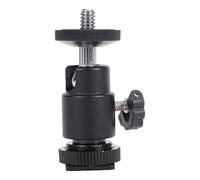 AMONIDA Camera Mount Ball Head Sturdy Aluminum Alloy LED Light Flash Photography for Various Filming Scenarios