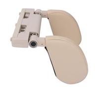 AMONIDA Car Headrest Pillow, Adjustable Head Rest for Car Seat with 2 Poles U Shaped Travel Sleeping Pillow for Kids Adults (Beige)